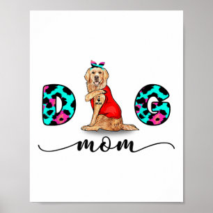 Funny Golden Retriever Tattoo I Love You Dog Mom L Poster
