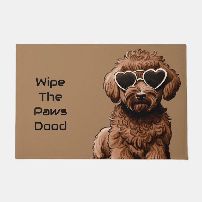 Funny Goldendoodle Doormat (Front)