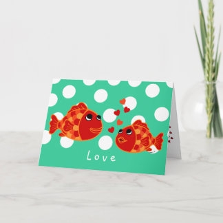 Funny Goldfish Love Cartoon Mother's Day Card
