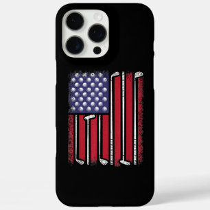 Funny Golf American Flag Golf Player Vintage Golfe iPhone 16 Pro Max Case