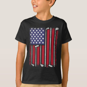 Funny Golf American Flag Golf Player Vintage Golfe T-Shirt
