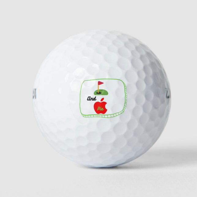 Funny Golf and Apple Pie Lover Balls (Front)