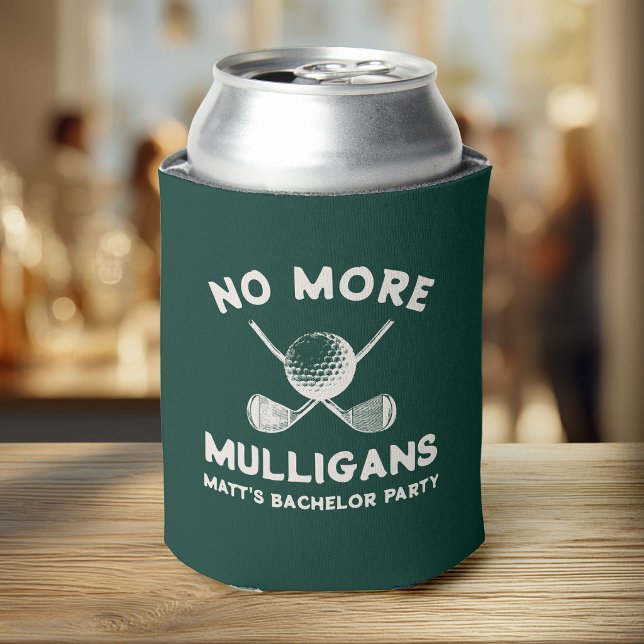 Funny Golf Bachelor Party No More Mulligans Name Can Cooler (Creator Uploaded)