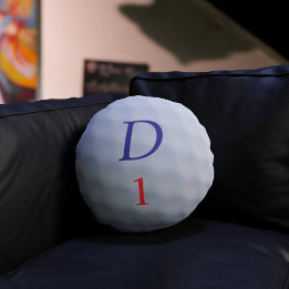 Funny Golf Ball Dimplé Coussin rond