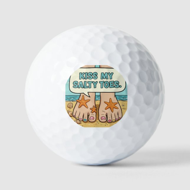 Funny golf ball set- Kiss my feet (Front)