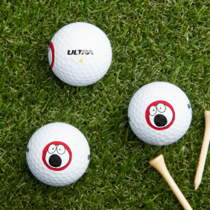 Funny golf ball: Terrified Humourous Face Balls