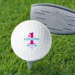 Funny Golf Balls #1 Best Golfing Mom Monogrammed<br><div class="desc">Tell the world about your #1 Mom who's also the best golfer (or replace with your text). These golf balls feature a design with a big, bold pink #1 and the words golfing mom (change to Grandma, Aunt, Friend, etc). You can also change the colours and personalize with her monogrammed...</div>
