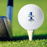Funny Golf Balls #1 Golfing Grandpa Blue Monogram<br><div class="desc">Tell the world about your #1 Grandpa who's also the best golfer (or replace with your text). These golf balls feature a design with a big, bold blue #1 and the words golfing grandpa (change to Dad, Uncle, Friend, etc). You can also change the colours and personalize with his monogrammed...</div>