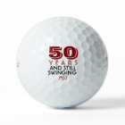Funny Golf Balls 50th Birthday Party Monogrammed