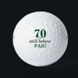 Funny Golf Balls 70th Birthday Party Monogrammed<br><div class="desc">Have a fun and memorable 70th birthday on the golf course with this funny monogram design in green and black!</div>