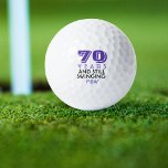 Funny Golf Balls 70th Birthday Party Monogrammed<br><div class="desc">Your golfer who is turning eighty will get a laugh from these personalized Golf Balls. Features a design with text that reads "70 Years and Still Swinging". (You can change the number to any year and colour from purple to your choice.) Personalize with monogrammed initials, name or date. A perfect...</div>