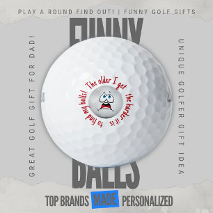 Funny Golf Balls Quote Dad Humor   The Older I Get