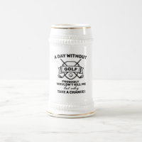 Funny Golf Beer Stein - 'Why Take a Chance?' Gift
