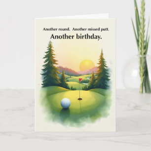 Funny Golf Birthday Another Missed Putt Humour Card