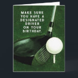 Funny Golf Birthday Card<br><div class="desc">Funny adult golf birthday cash gift card. To personalize edit text to add name.</div>