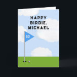 Funny Golf Birthday Card<br><div class="desc">Creative golf birthday card for golfer. To personalize edit text to add name and age.</div>