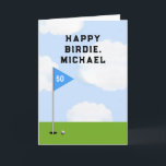 Funny Golf Birthday Card<br><div class="desc">Creative golf birthday card for golfer. Edit text to add name and age.</div>