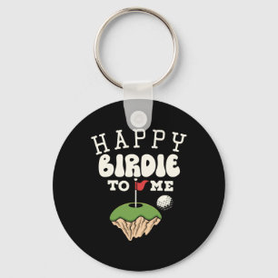 Funny Golf Birthday Shirt Happy Birdie Golfer Kids Keychain