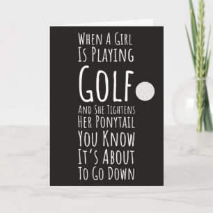 Funny Golf Cards For Girls Her Teen Kids Sport 
