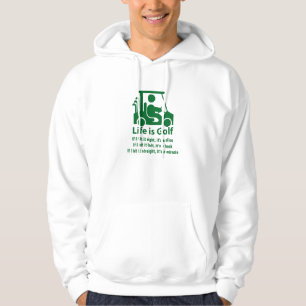 Funny Golf Cart Golfer Green White Hoodie