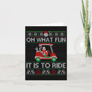 Funny Golf Cart Matching Family Christmas Oh What  Card