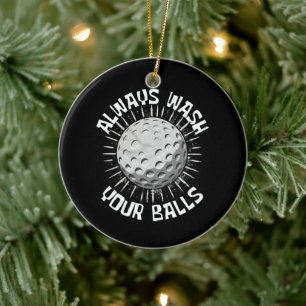 Funny-golf Ceramic Ornament