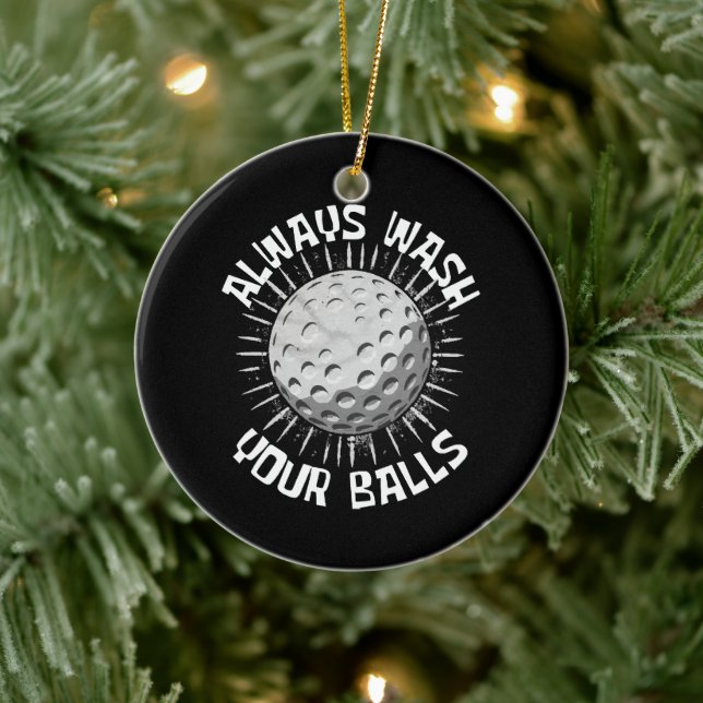 Funny-golf Ceramic Ornament (Tree)