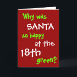 Funny Golf Christmas Card - Santa Hole in One Joke<br><div class="desc">Witty. Topical. Personalisable.
- the perfect Christmas Card for golfers!</div>