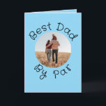 Funny Golf Dad Birthday Personalized Best Dad Par Card<br><div class="desc">Personalized “Best Dad By Par” birthday design for golf dads—add your favorite photo for a funny, heartfelt hit that beats another boring tie. - P.A.R.F.O. dad-energy, but make it sentimental: clean blue backdrop, your custom photo center, and the “Best Dad By Par” golf pun—perfect for the guy who talks a...</div>