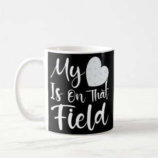 Funny Golf Dad My Heart Is On That Field Golf Mom Coffee Mug