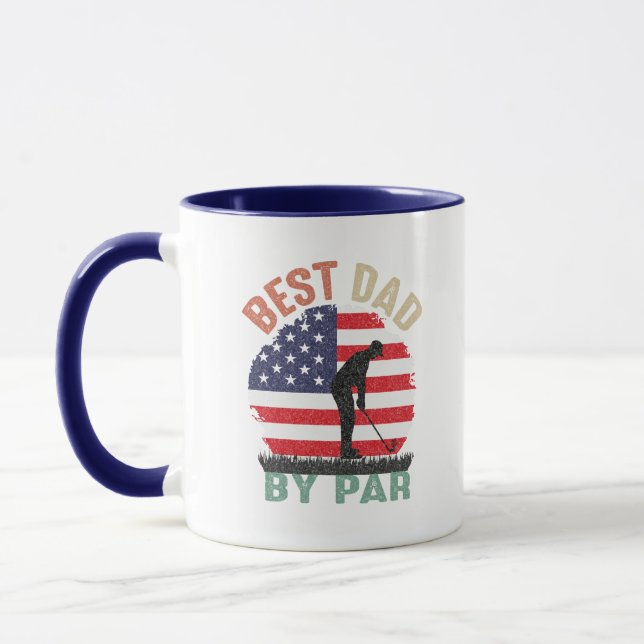 Funny Golf Dad word art  Mug (Left)