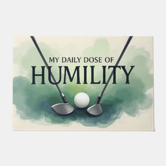 Funny Golf Daily Dose Of Humility Doormat