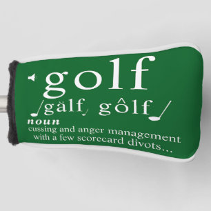 Funny Golf Definition Anger Management Humor Pun Head Cover