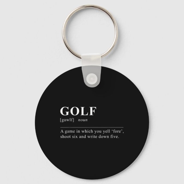 Funny Golf Definition  Keychain (Front)