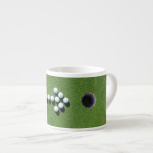 FUNNY GOLF ESPRESSO COFFEE MUG, GOLF INSTRUCTIONS ESPRESSO CUP