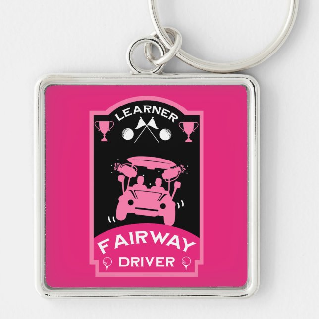 Funny Golf Gift For Beginners Keychain (Front)