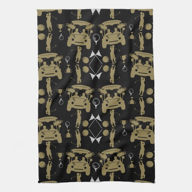 Funny Golf Gift For Beginners Kitchen Towel (Vertical)