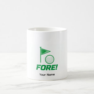 Funny Golf Gift FORE Golfer Mug