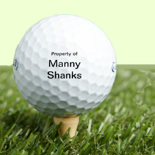 Funny Golf Gift Joke Name Manny Shanks Balls