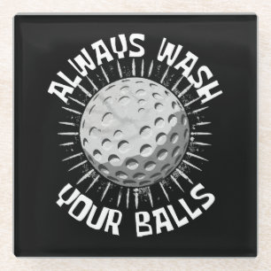 Funny-golf Glass Coaster