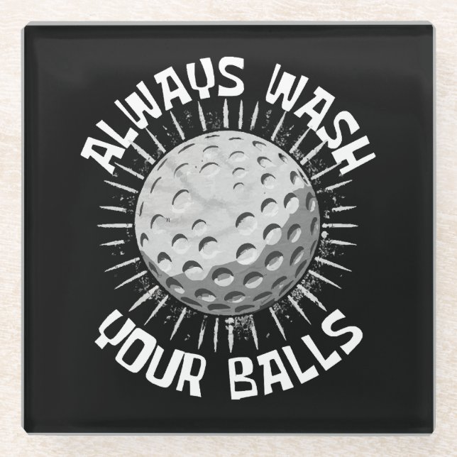 Funny-golf Glass Coaster (Front)