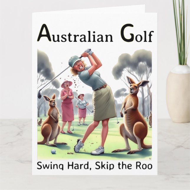 Funny Golf Greeting Card (Front)