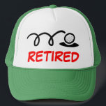 Funny golf hat for retired men<br><div class="desc">Funny golf hat for retiring and retired men. Sports cap with golf ball design. Custom headwear for golfers and retirees.</div>