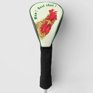 Funny Golf Head Cover with Surprised Roaster