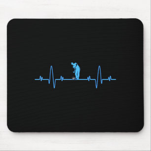 Funny Golf Heartbea - Golfers Men Women Cool Mouse Pad