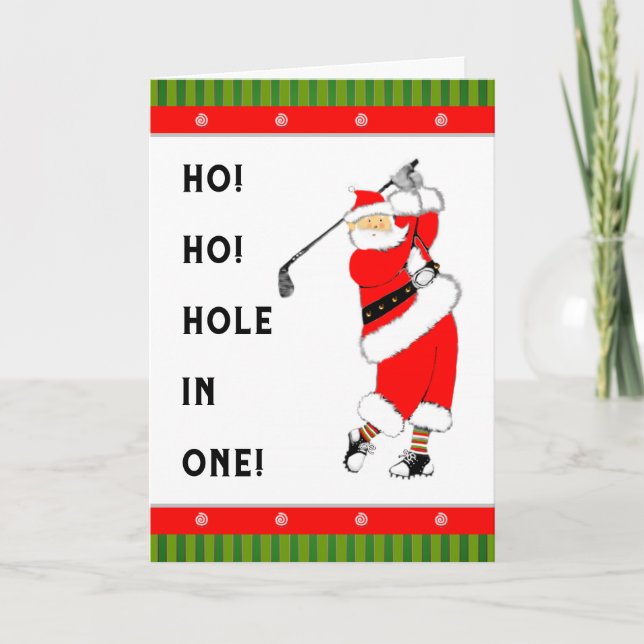 Funny Golf Holiday Card (Front)