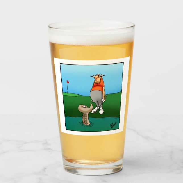 Funny Golf Humour Bière Verre Cadeau (Devant (rempli))