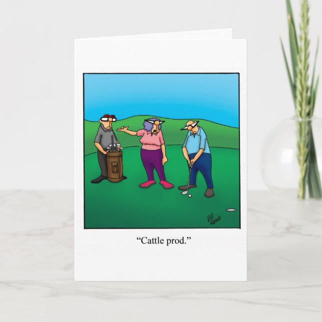 Funny Golf Humour Blank Greeting Card (Front)