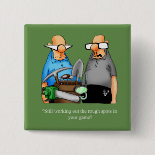 Funny Golf Humour Button
