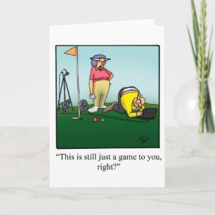 Funny Golf Humour Carte de voeux vierge